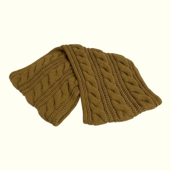 Tan Infinity Knitted Scarf - Picture 3 of 4